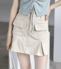 Highwaisted Denim Aline Skirt