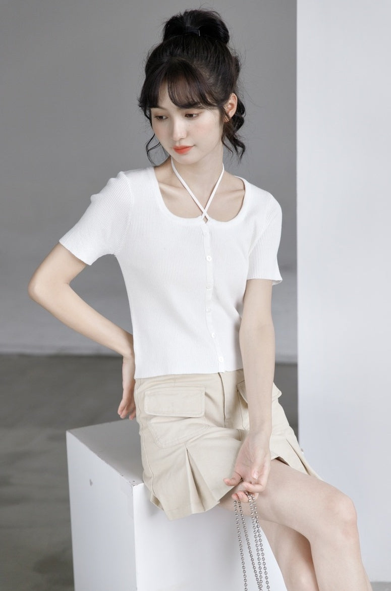 Highwaisted Denim Aline Skirt
