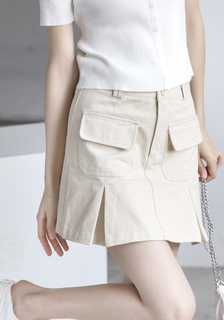 Highwaisted Denim Aline Skirt