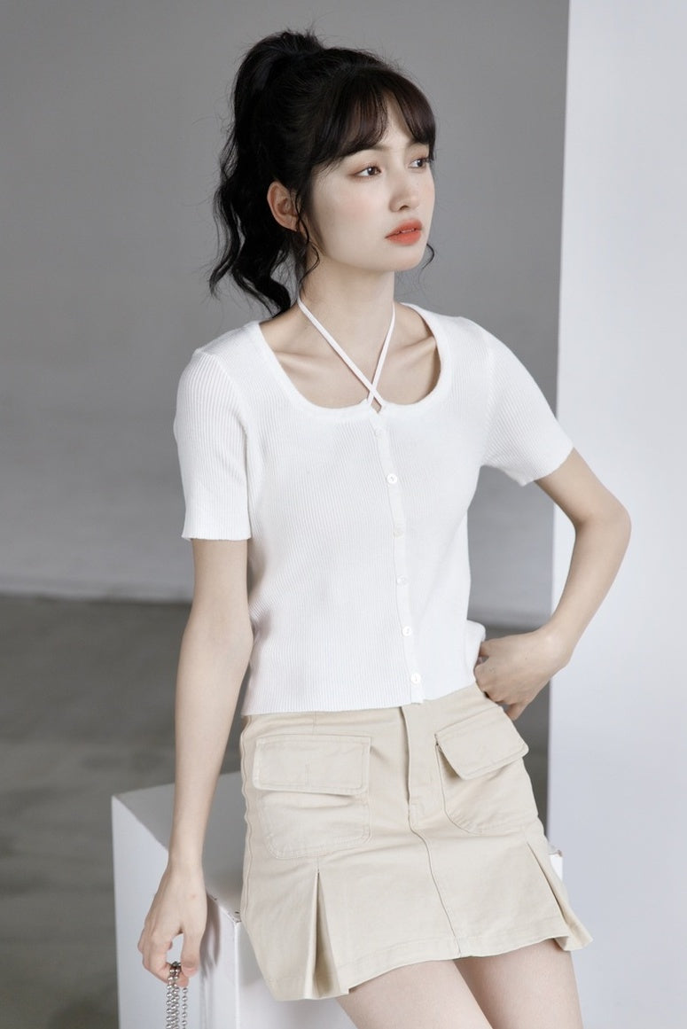 Highwaisted Denim Aline Skirt