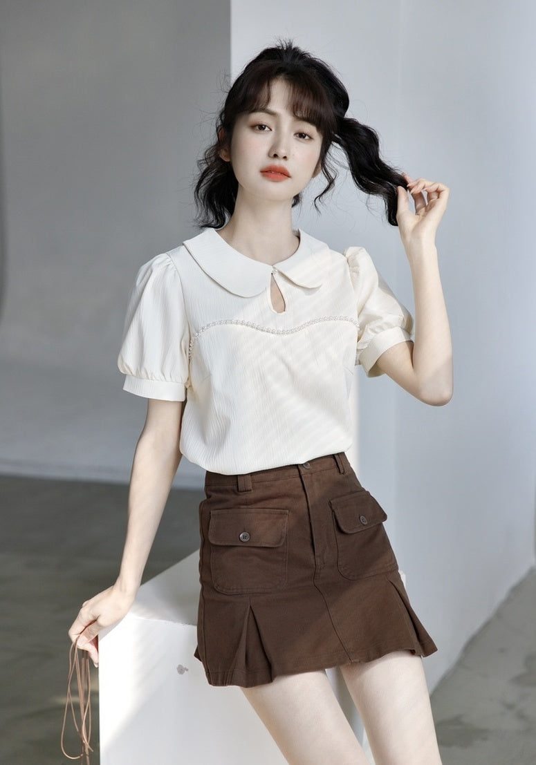 Highwaisted Denim Aline Skirt
