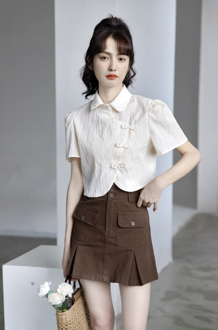 Highwaisted Denim Aline Skirt