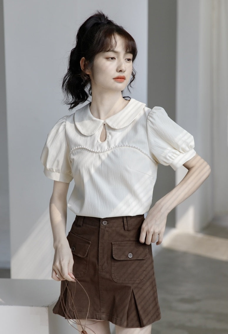 Highwaisted Denim Aline Skirt