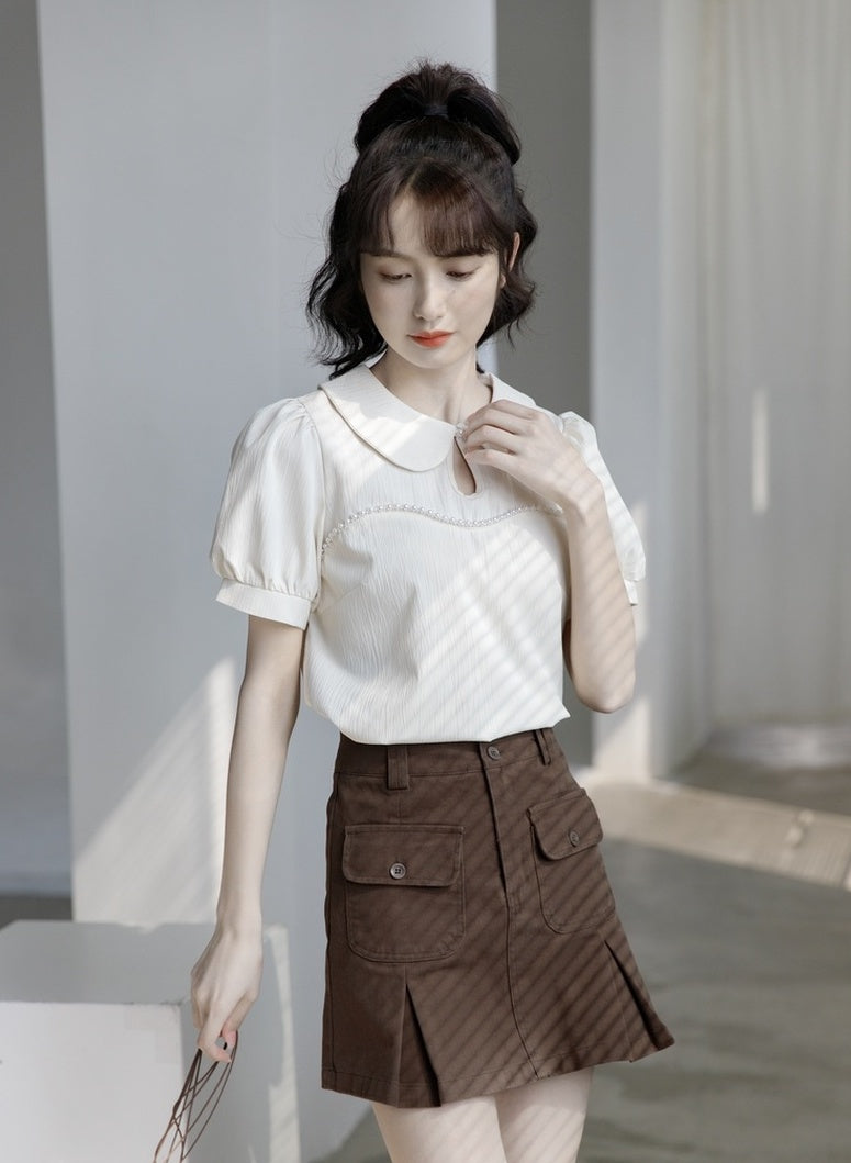 Highwaisted Denim Aline Skirt