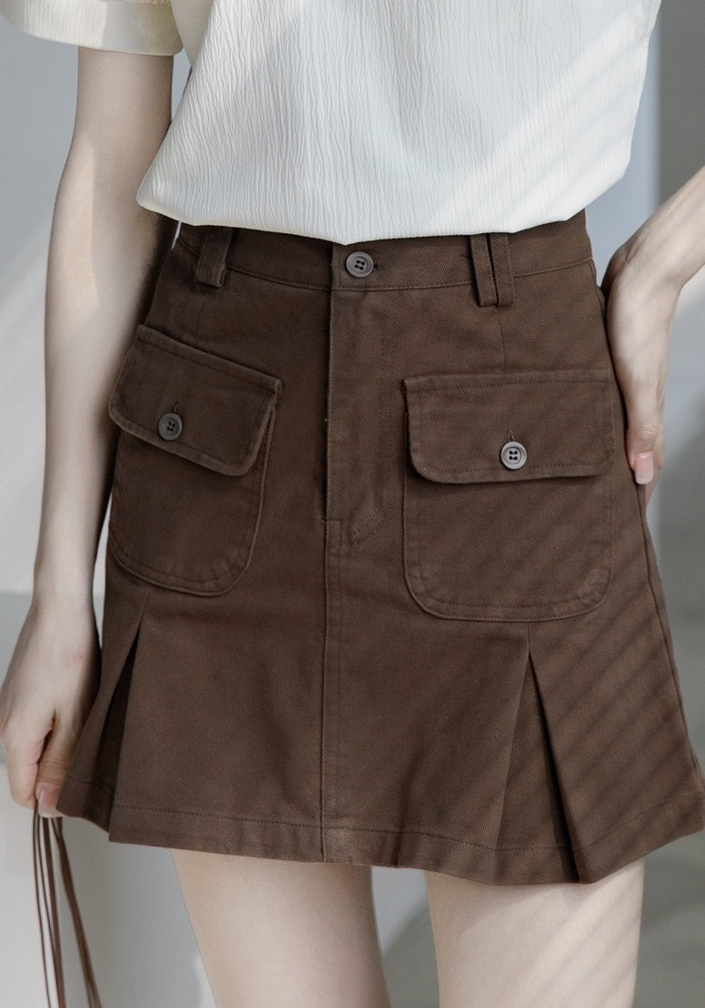 Highwaisted Denim Aline Skirt