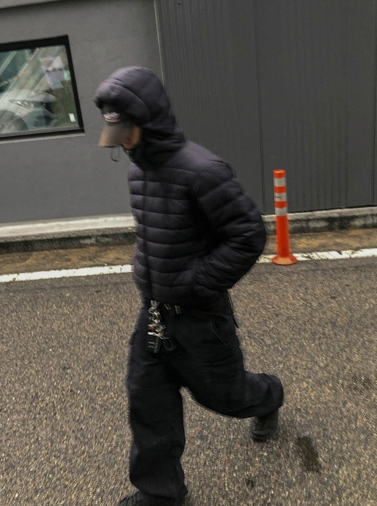 Hooded Short Puffer Jacket Warm Loose Fit Winter Style