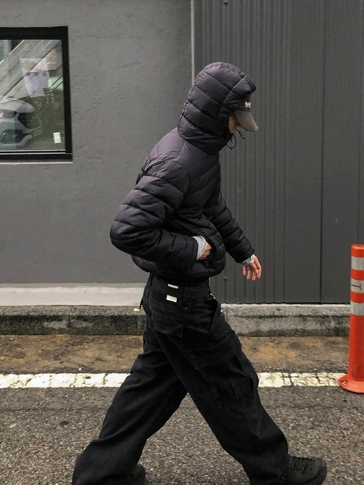 Hooded Short Puffer Jacket Warm Loose Fit Winter Style