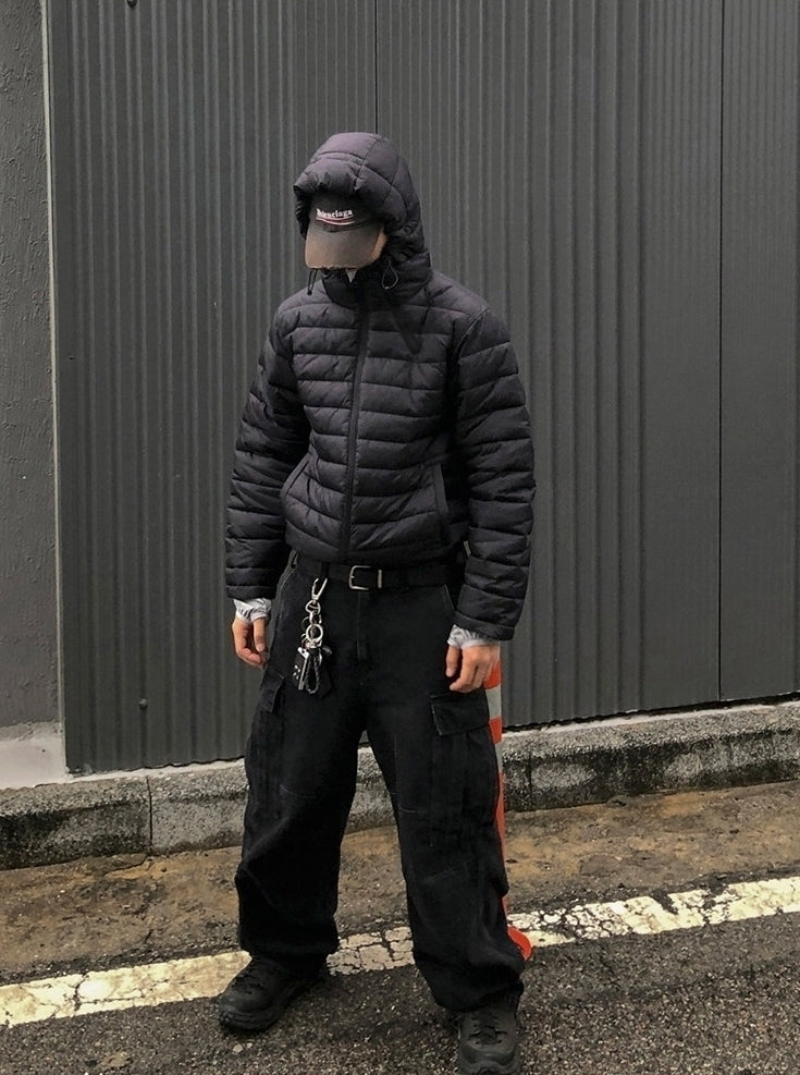 Hooded Short Puffer Jacket Warm Loose Fit Winter Style