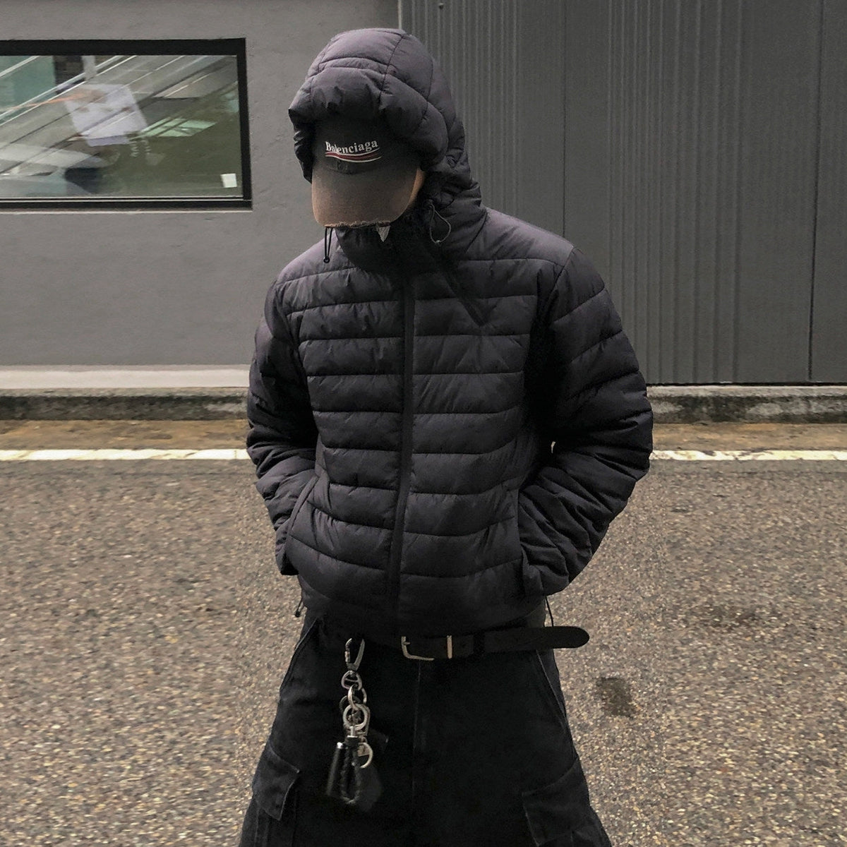 Hooded Short Puffer Jacket Warm Loose Fit Winter Style