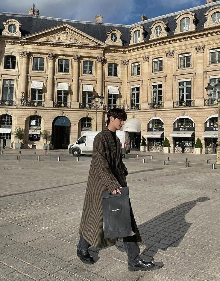Houndstooth Blend Overcoat