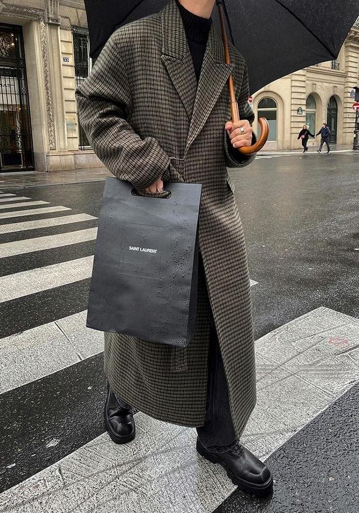 Houndstooth Blend Overcoat
