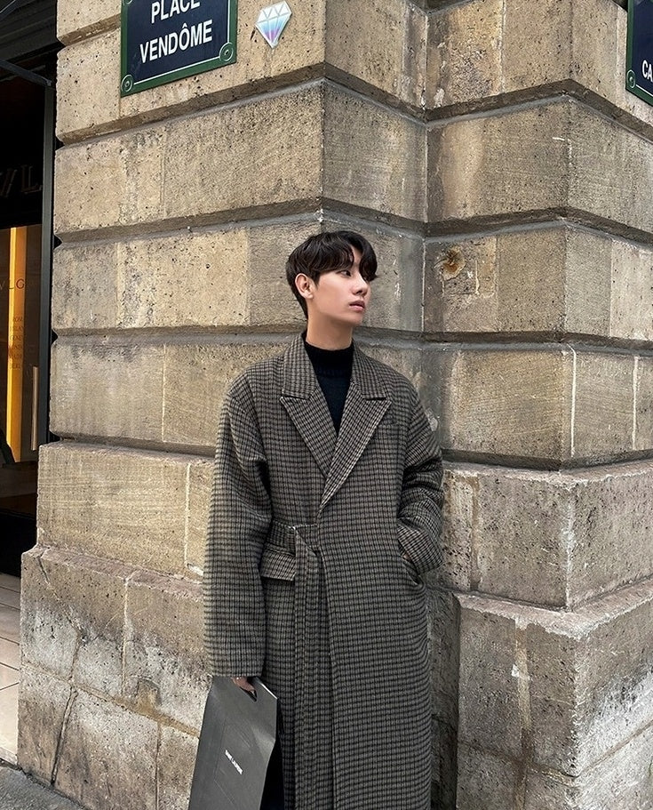 Houndstooth Blend Overcoat