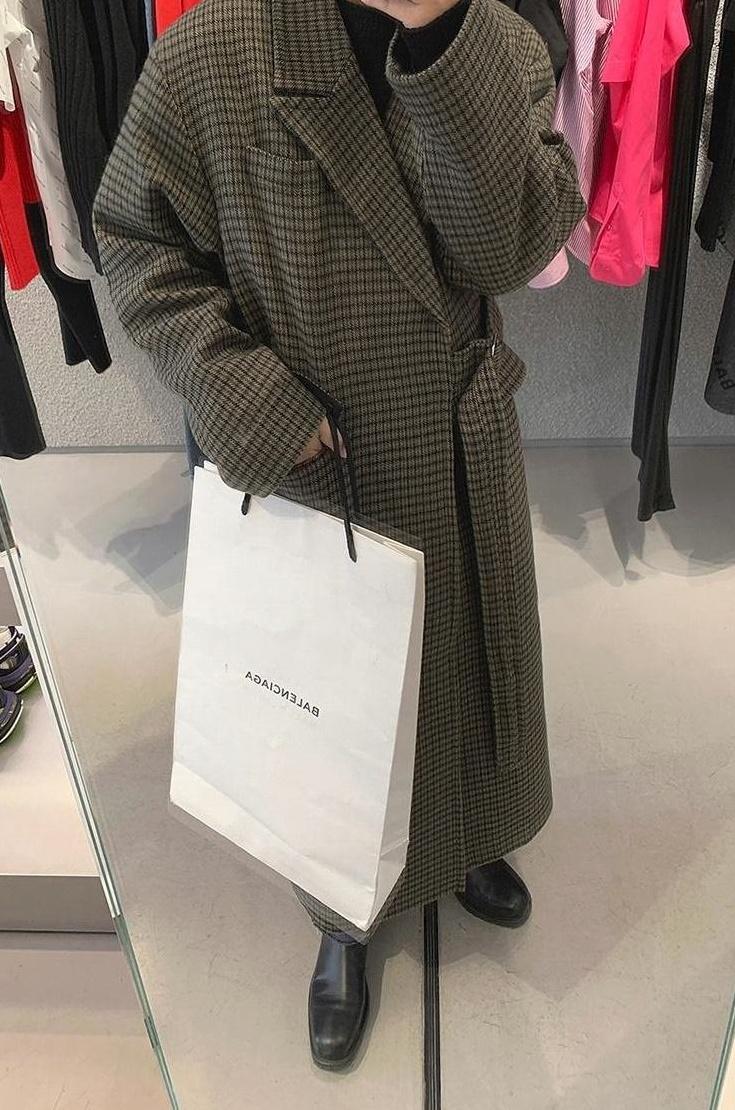 Houndstooth Blend Overcoat