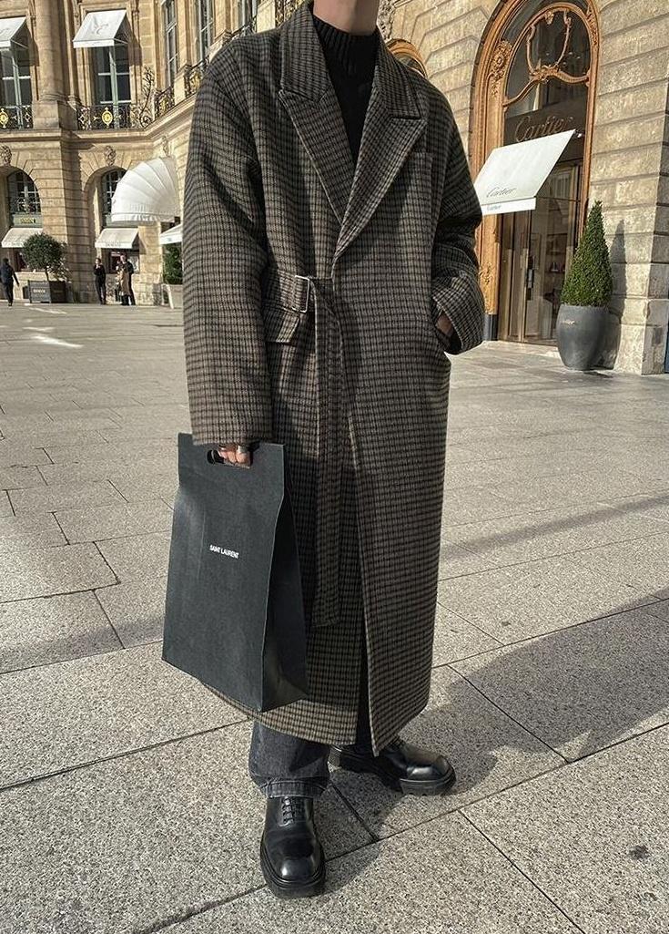Houndstooth Blend Overcoat