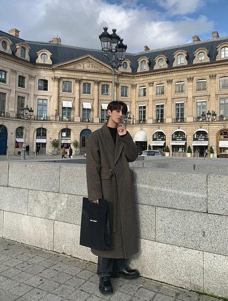 Houndstooth Blend Overcoat