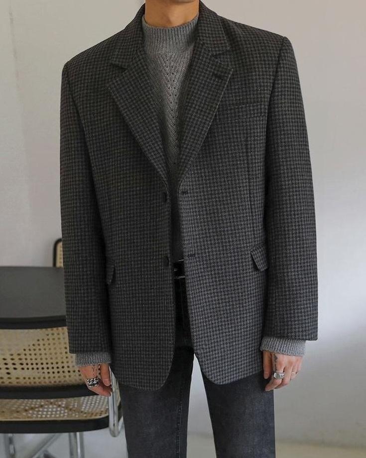 Houndstooth Short Coat
