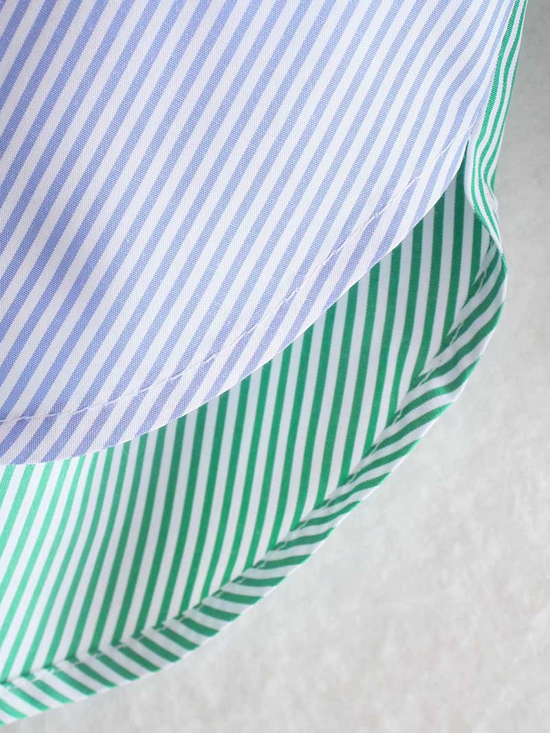 Multicolored Pastel Colorblock Striped Shirt