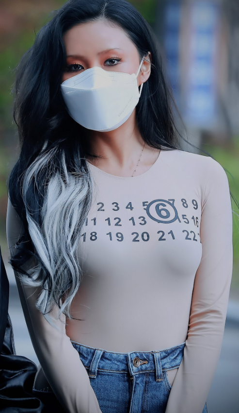 Beige Number Slim Fit T-Shirt