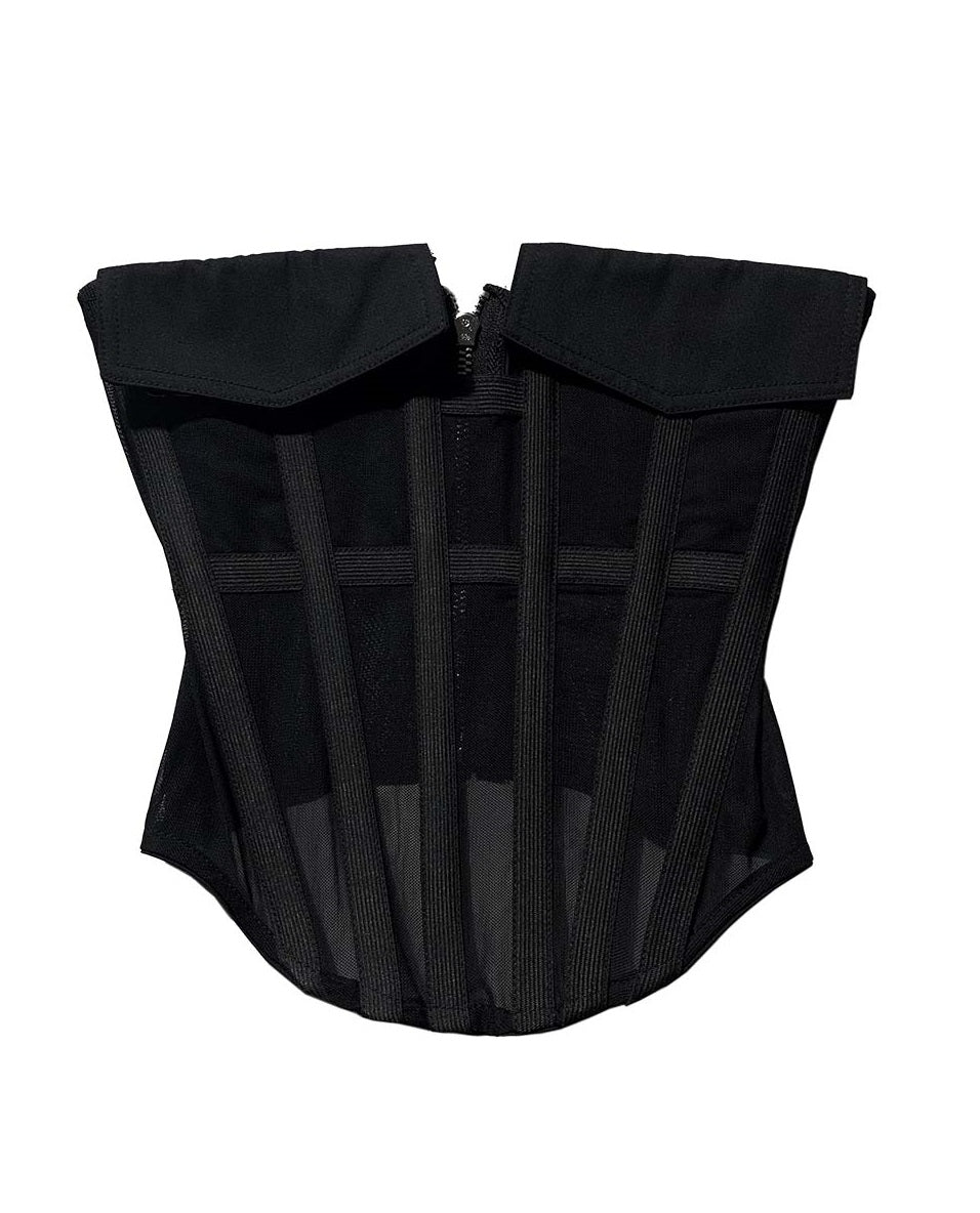 White Mesh Pocket Tube Top