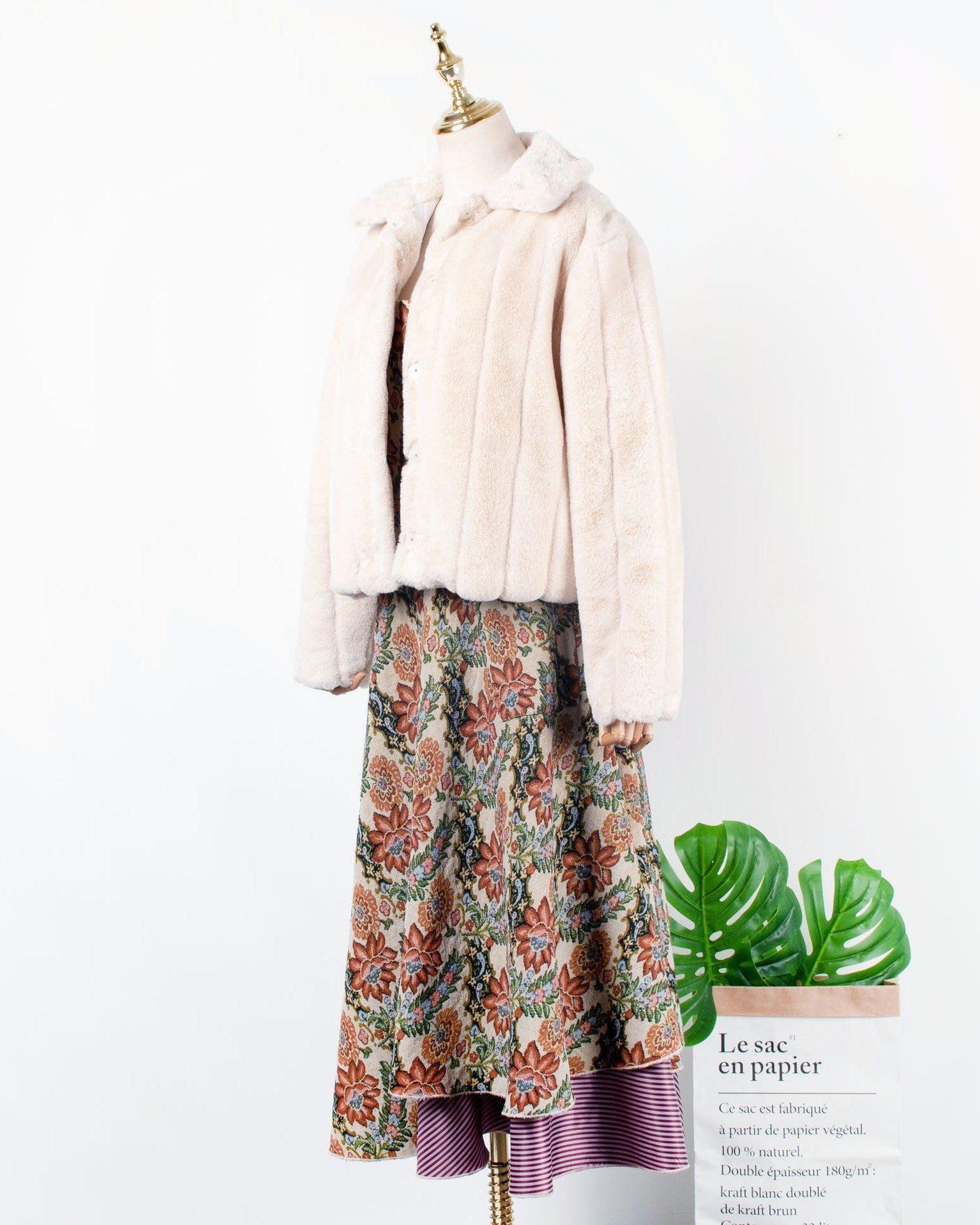 Beige Fur Jacket