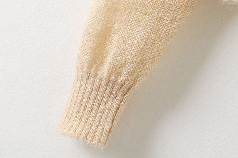 Brown Stripe Jeweled Cardigan