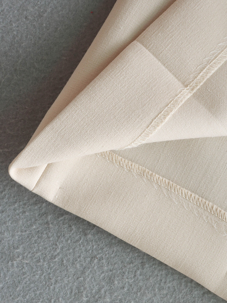 White Straight Cut Trousers