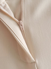 White Straight Cut Trousers