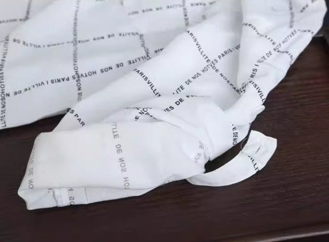White Letter Print Long Shirt