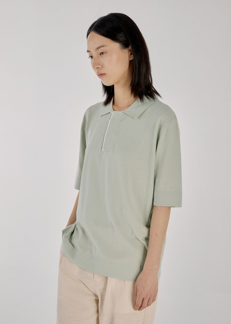 Mint Green Collared Polo Shirt