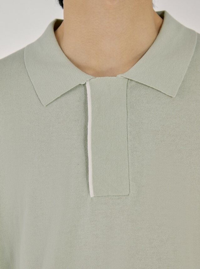 Mint Green Collared Polo Shirt