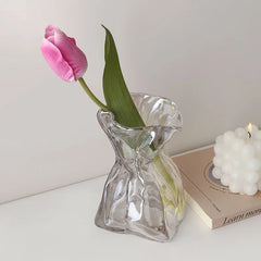 Abstract Pearl Glass Vase