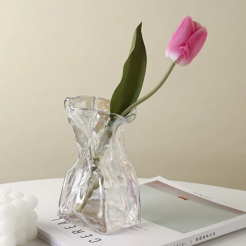 Abstract Pearl Glass Vase