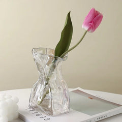Abstract Pearl Glass Vase