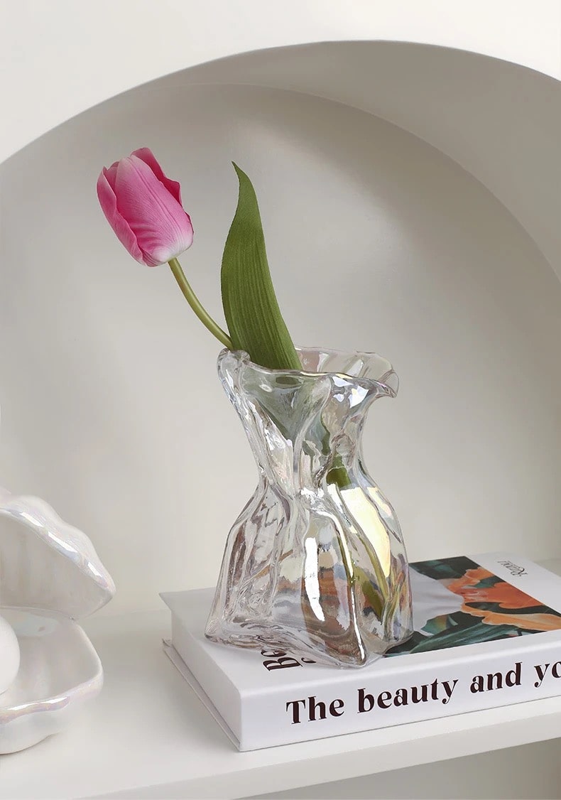 Abstract Pearl Glass Vase