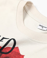 Beige Rose Print T-Shirt