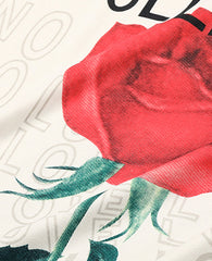 Beige Rose Print T-Shirt