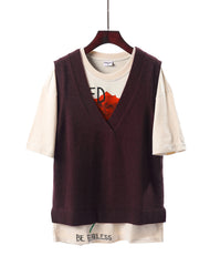 Beige Rose Print T-Shirt