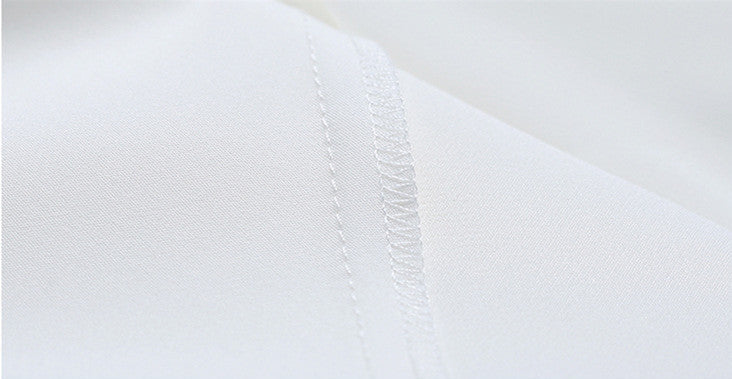 White Crossed Neck Dress
