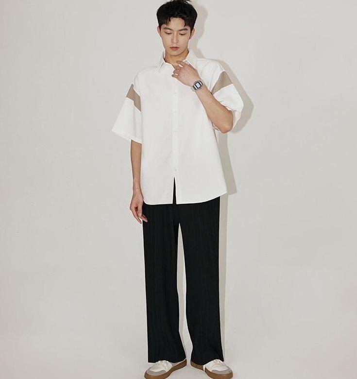 Ice Silk Loose Short Sleeve Shirt