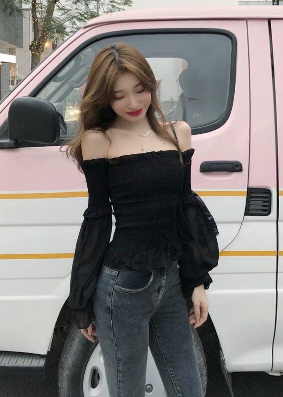 Black Off-Shoulder Top