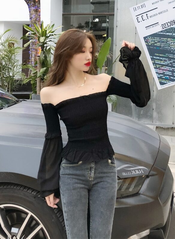 Black Off-Shoulder Top