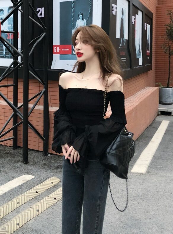 Black Off-Shoulder Top