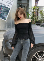 Black Off-Shoulder Top