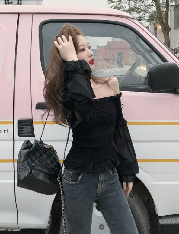 Black Off-Shoulder Top
