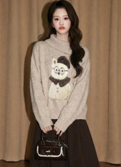 Irregular Collar Loose Pullover Sweater Top