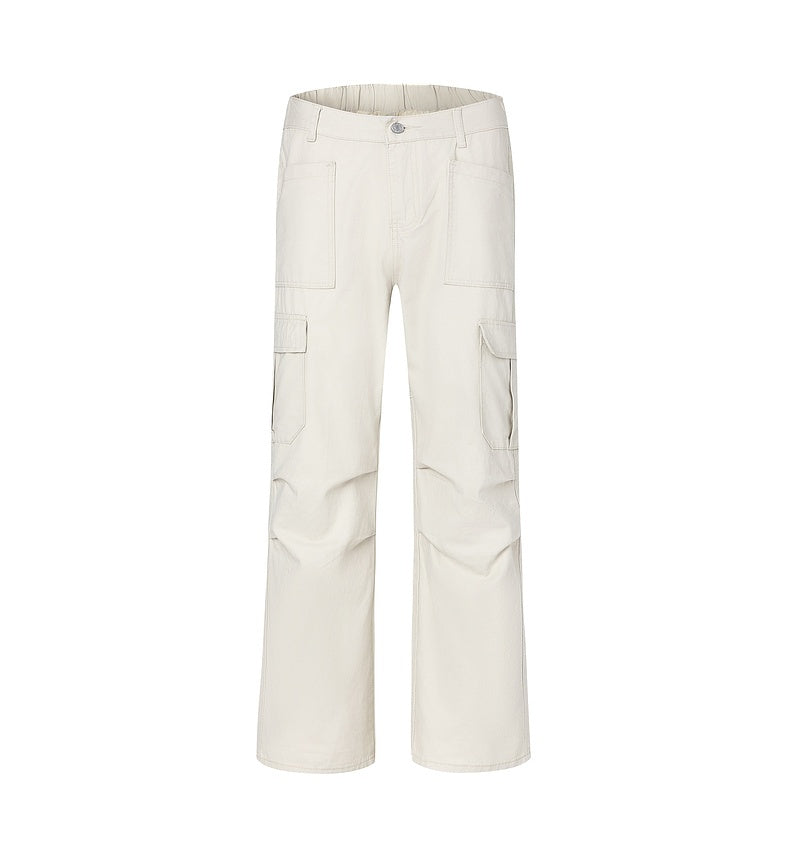Ivory White Multi-Pocket Pants