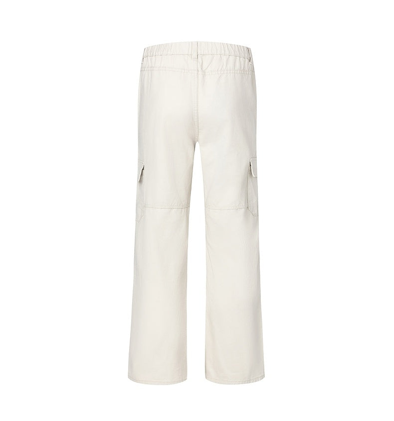 Ivory White Multi-Pocket Pants