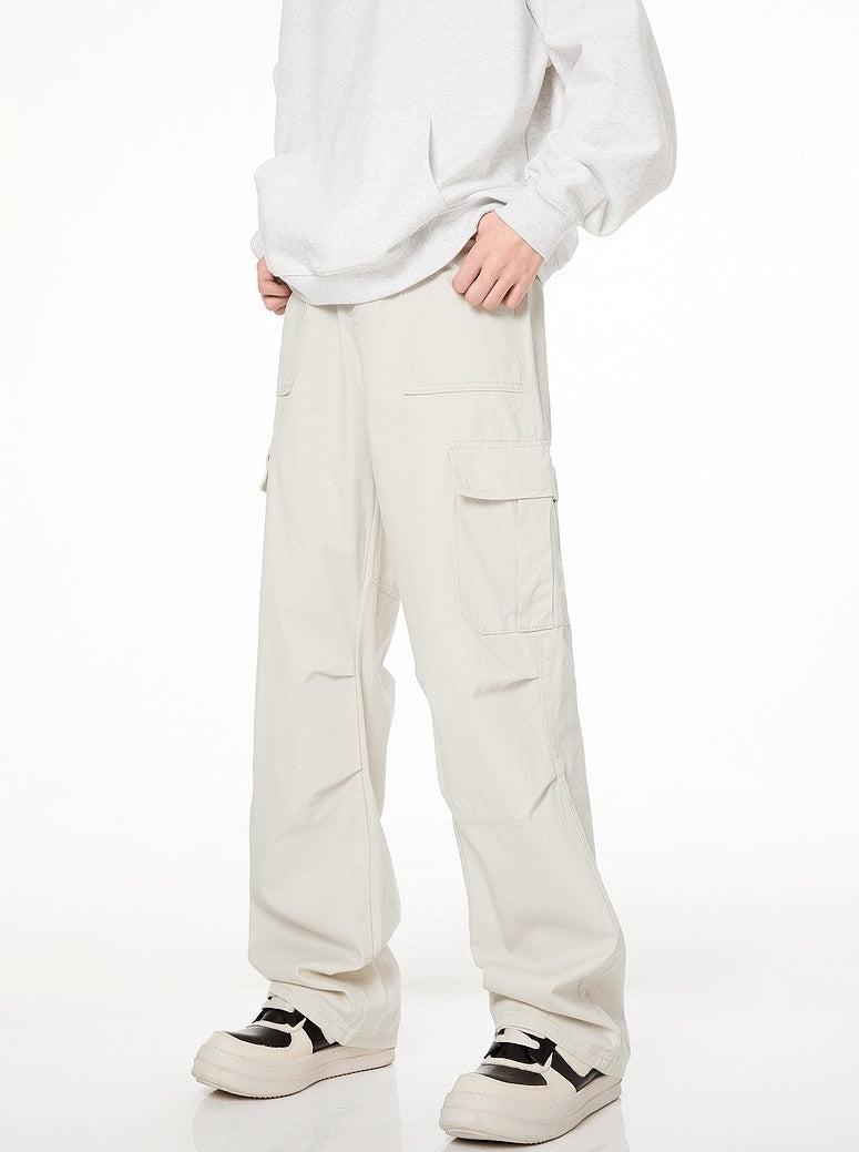 Ivory White Multi-Pocket Pants