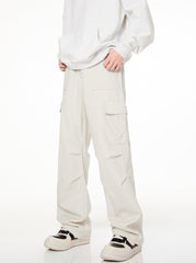 Ivory White Multi-Pocket Pants