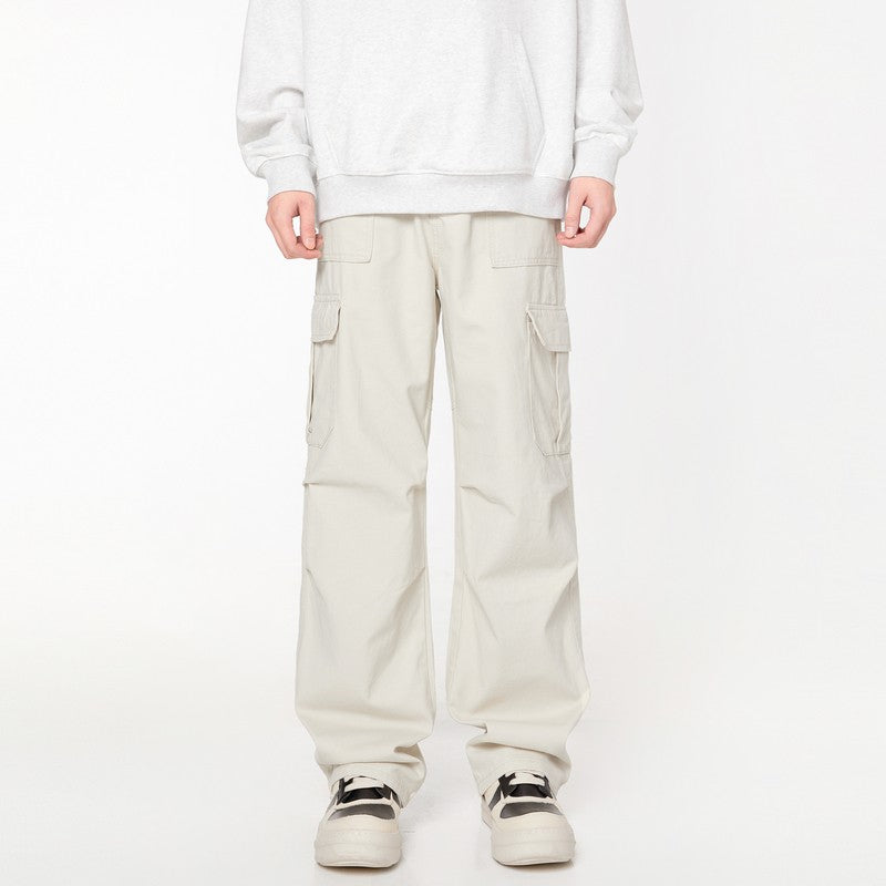 Ivory White Multi-Pocket Pants